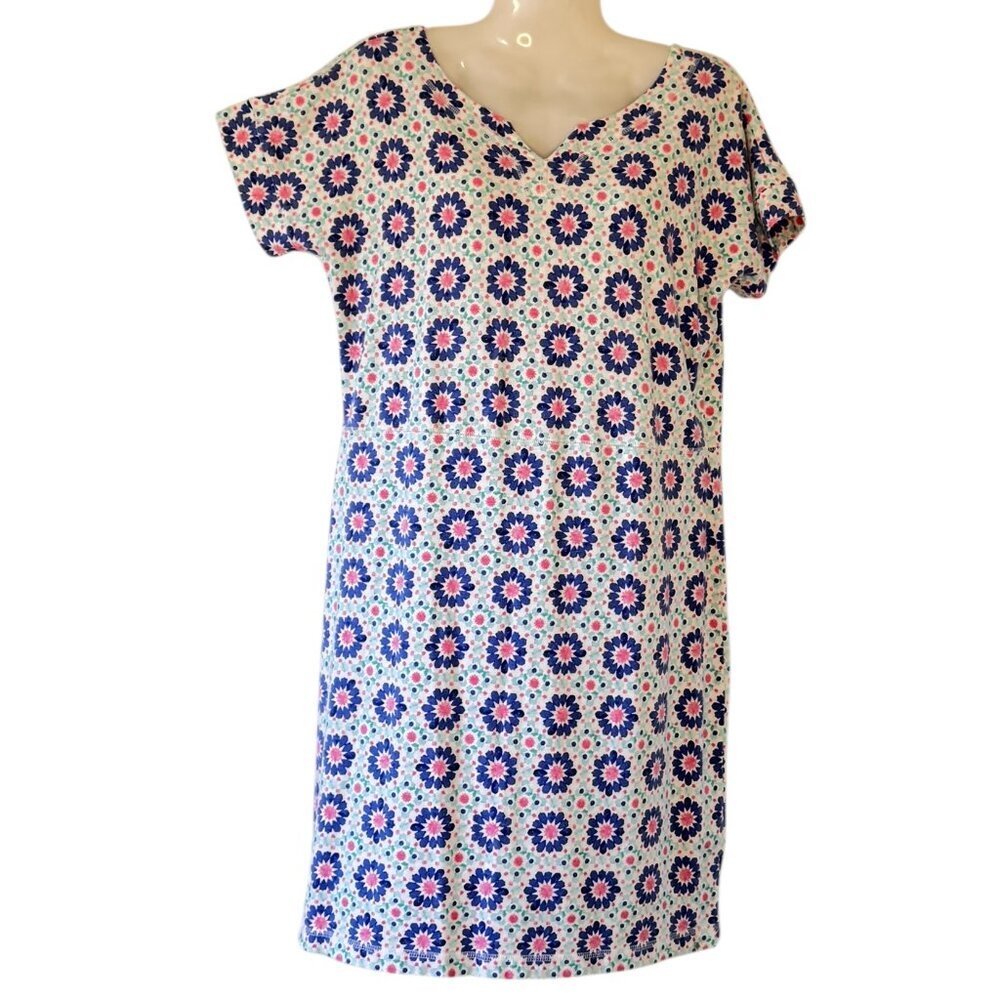 T by Talbots Strappy Back Modal Blend Geo Floral Exposed Stitching Stretch  MP